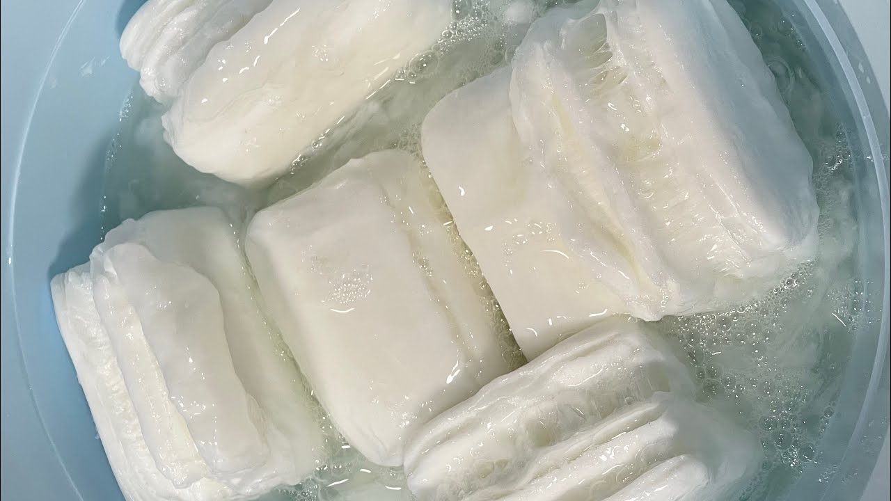 SOAKED SOAP | MUSHY SOAP | 6 PCS WHITE SOAP | BAR SOAP #soakedsoap #mushysoap #acmp #oddlysatisfying