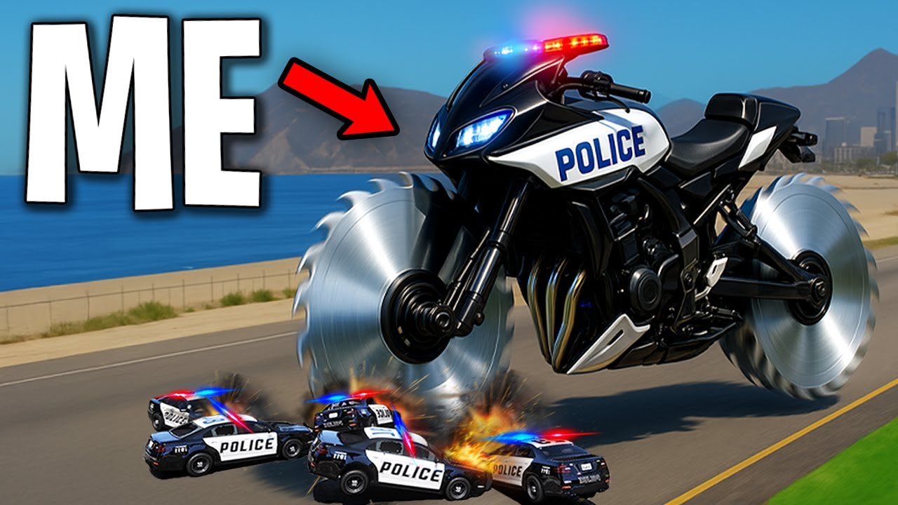 $1 to $1,000,000 Sawblade Police Bike on GTA 5