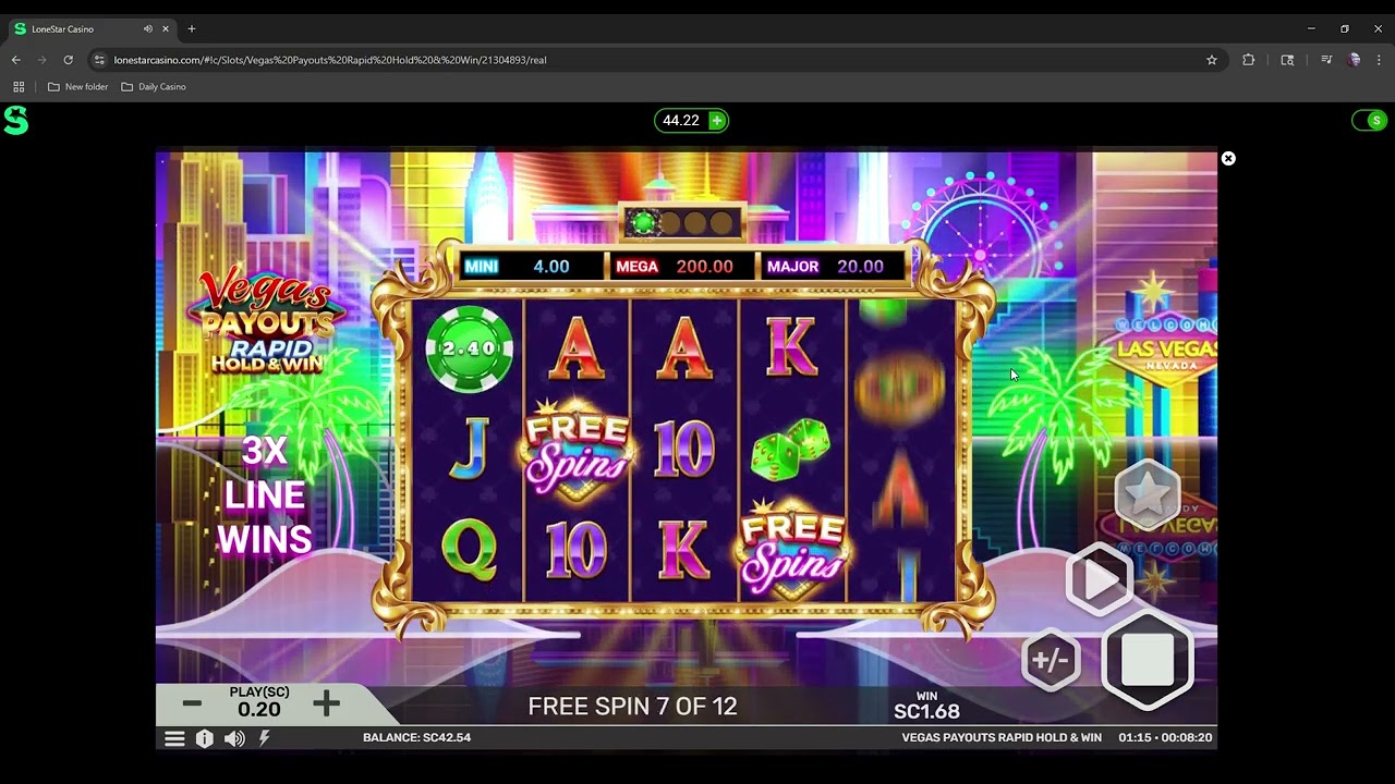 Vegas Payouts Rapid Hold & WIn  LoneStar Casino