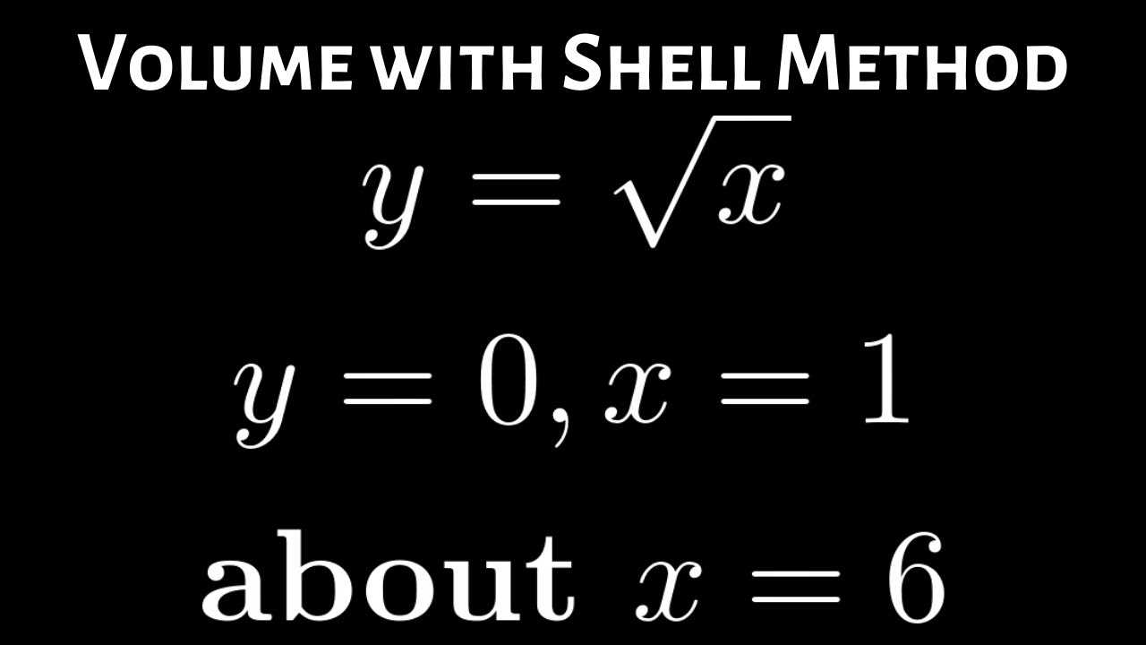 Volume with Shell method y = sqrt(x), y = 0, x = 1 about the line x = 6