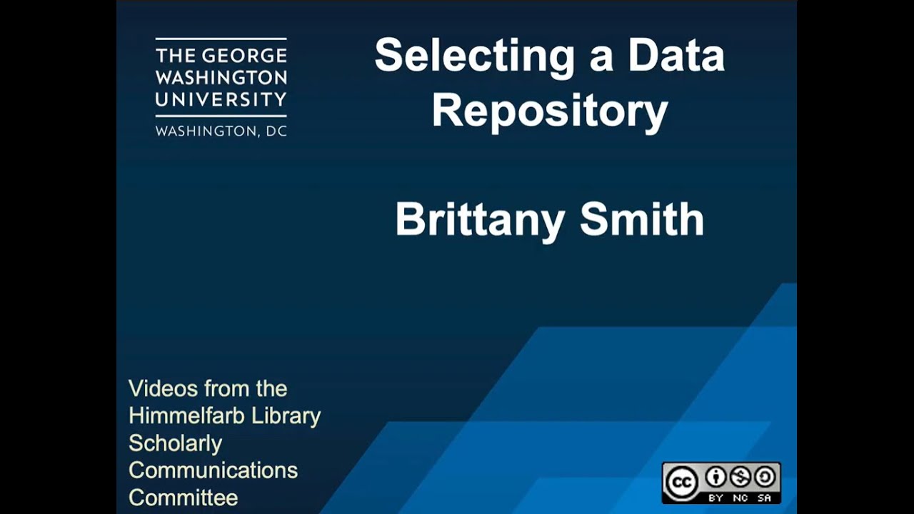 Selecting a Data Repository