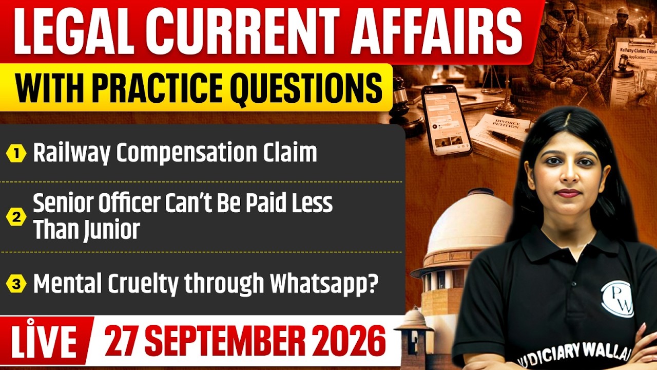 Legal Current Affairs Today | 27 Sept 2026 | Top Legal News | Judiciary/APO/APP | Judiciary By PW