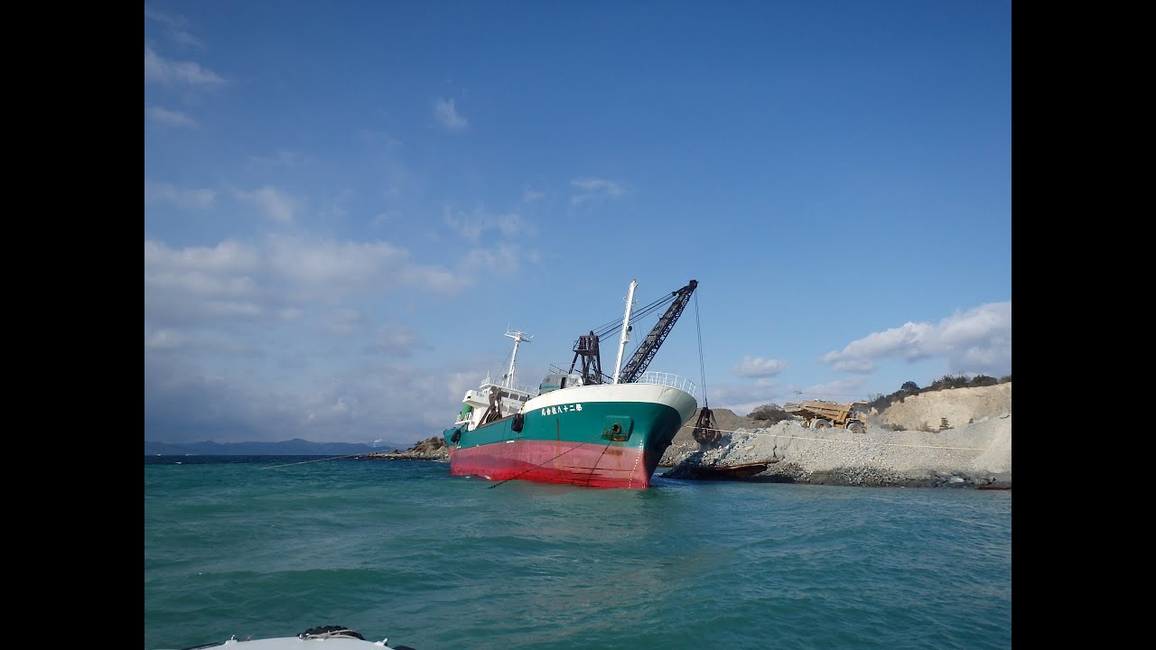 地域密着シリーズ第３弾in西島　採石場 ガット船を見学 2015