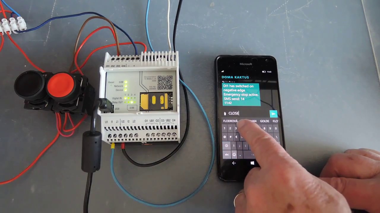 SMS relé TC MOBILE I/O X200 / SMS relay function, monitoring, settings