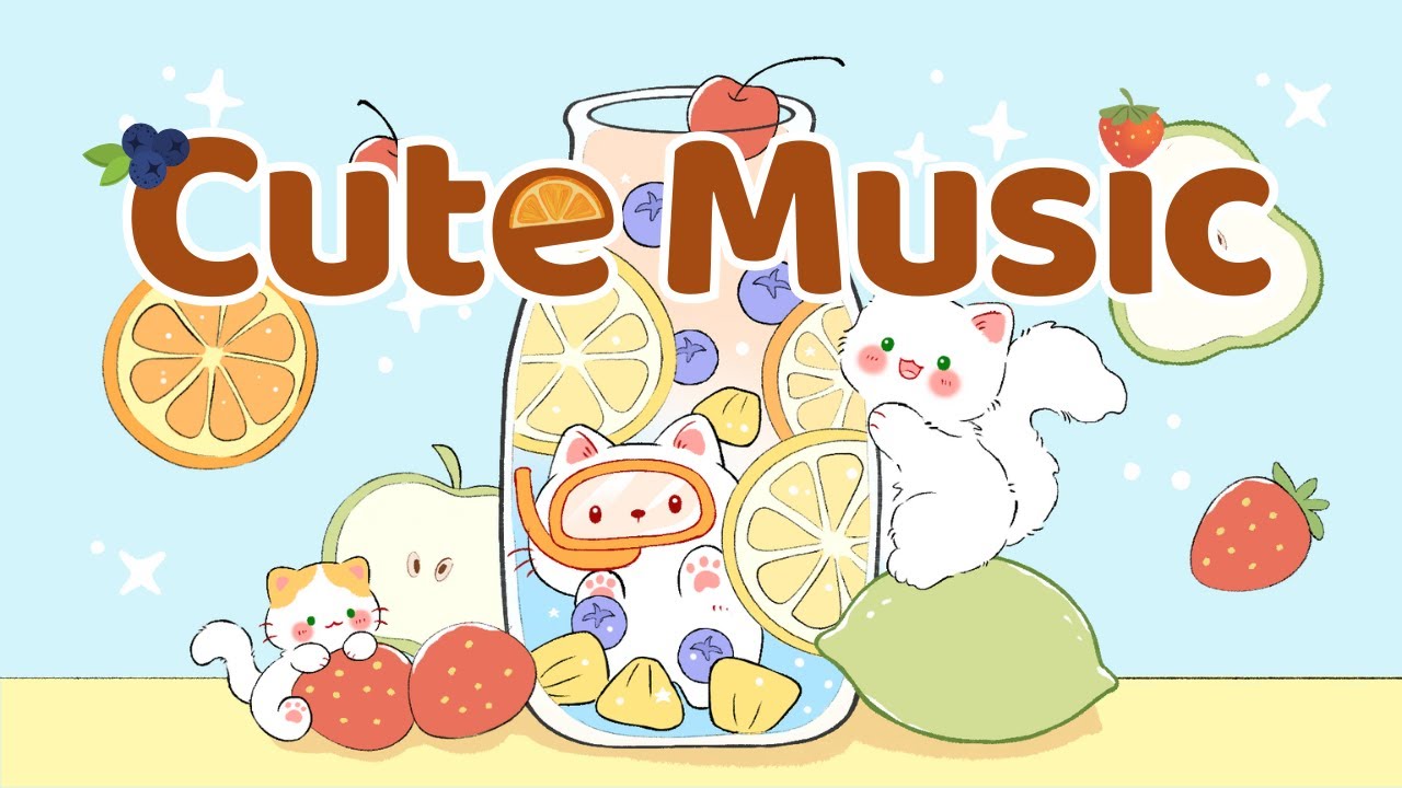 Cute Lofi Kitty 🍊🍓 1 Hour Cafe Song 🫐 Stream cafe 🍹cute & relaxing music 🍪 Make Your Day Better