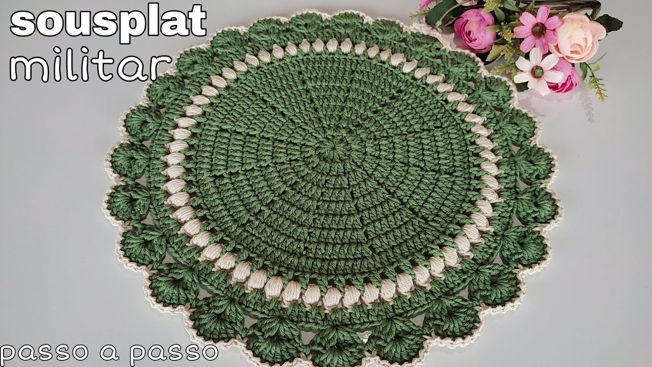 sousplat militar fácil de fazer por @adryanaartecroche