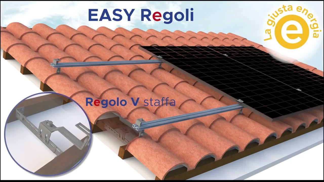 Sistema fissaggio impianti fotovoltaici Regolo V Staffa