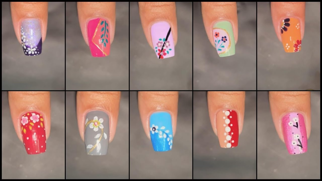 || Simple And Easy Nailart Idea's For Long Nails||