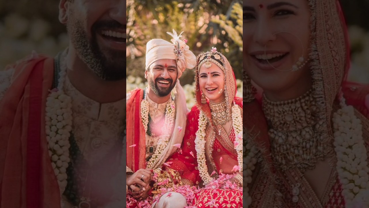Katrina Kaif and Vicky Kaushal wedding look❤️#celebrity #viral  #shorts @Cherryshorts24