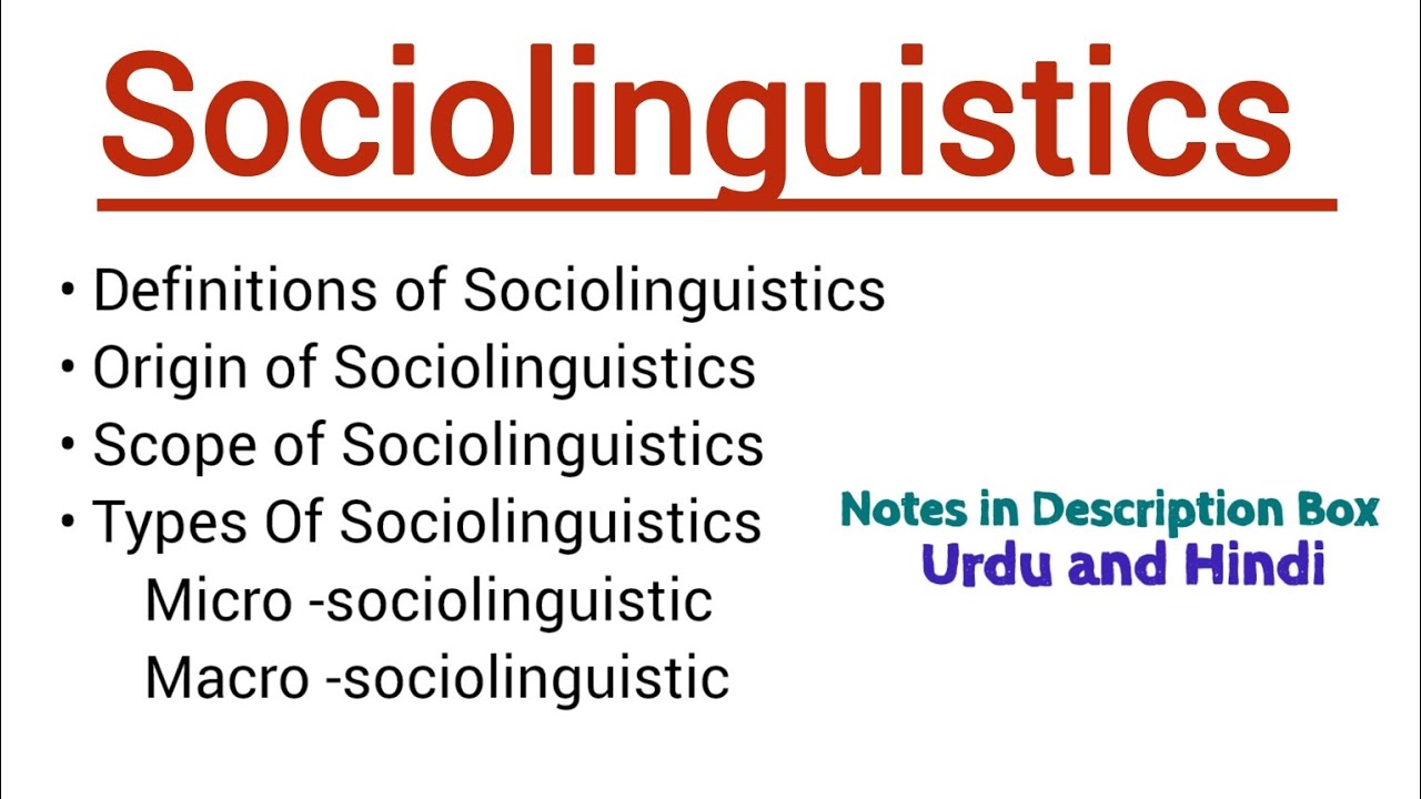 Sociolinguistics | Micro-Sociolinguistics | macro -sociolinguistic