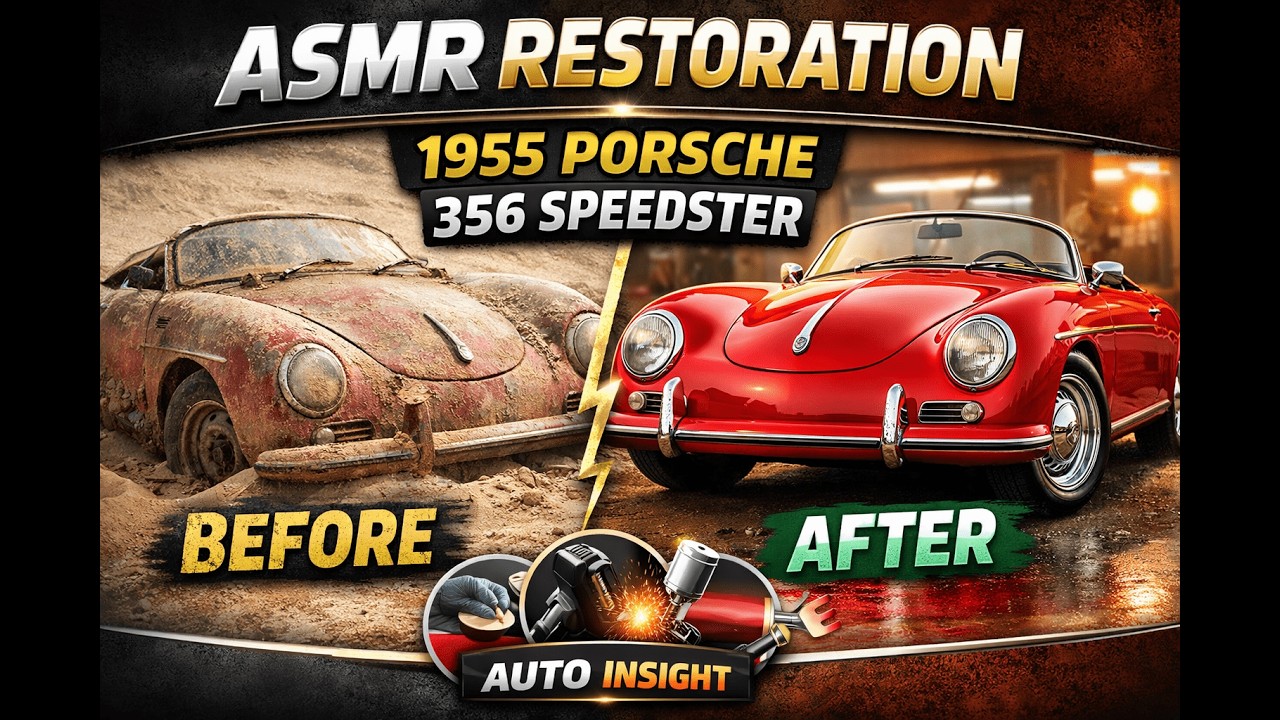 Satisfying ASMR Car Restoration | 1955 Porsche 356 Speedster Revival