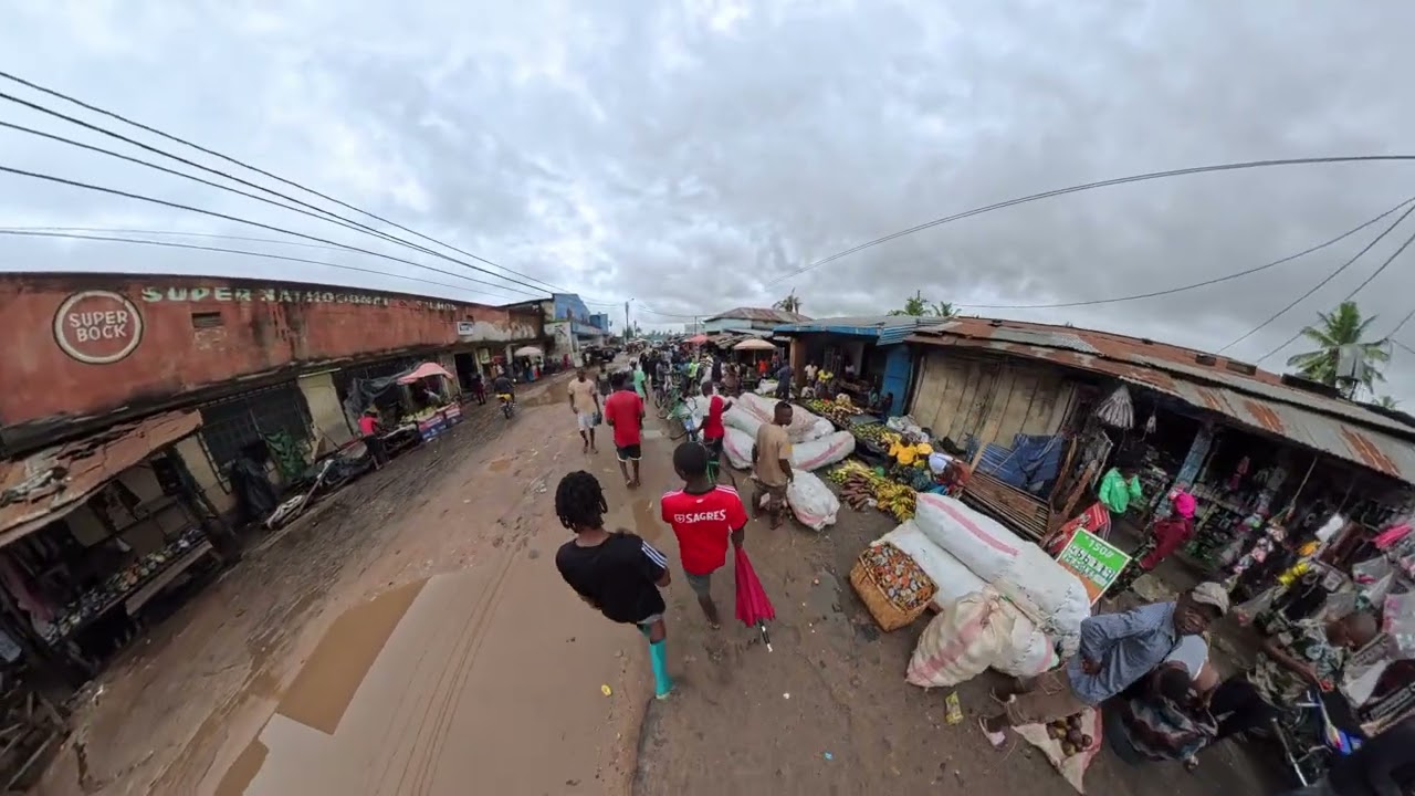 Mercado africano nos dias de Chuva 