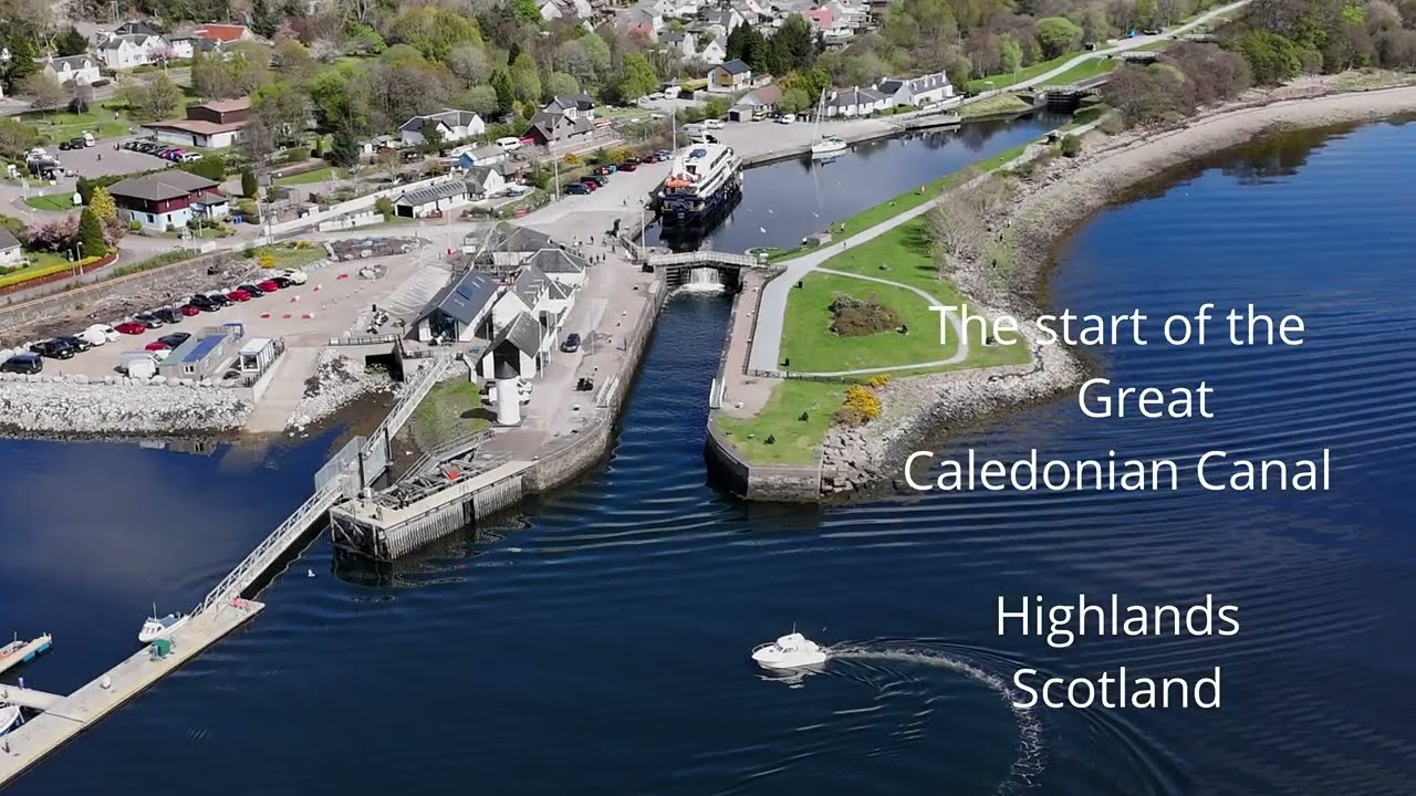AWSOME SCOTTISH HIGHLANDS DRONE FOOTAGE .Caledonian Canal to Loch Lochy .Climbing  Neptunes Staircas