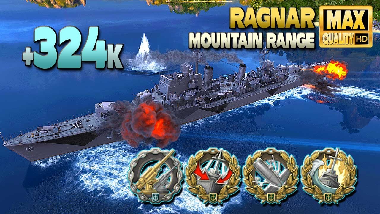 Эсминец Рагнар: опытный игрок на канонерке - World of Warships