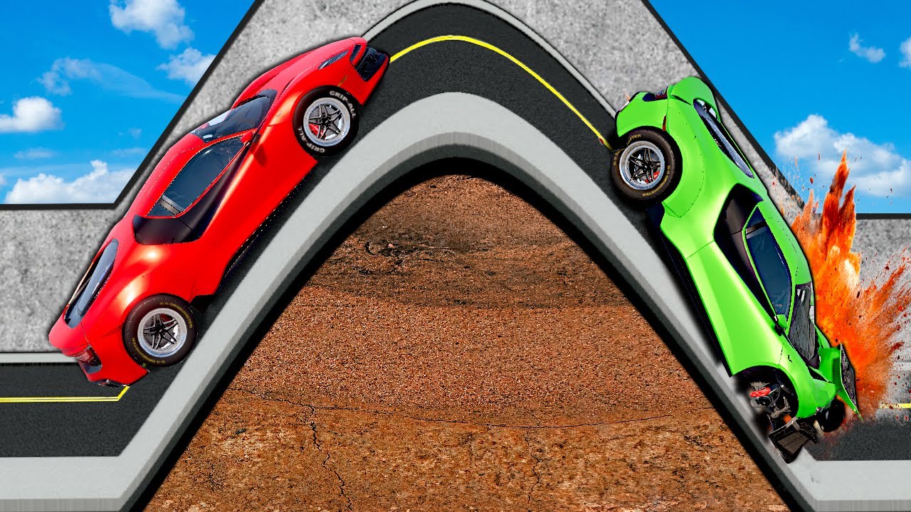 CARS VS IMPOSSIBLE TUNNELS! (BeamNG)