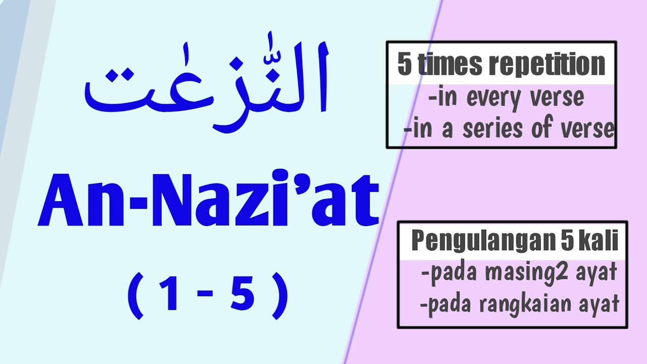 Memorizing Al Quran Juz 30 [An Nazi'at 1-5]