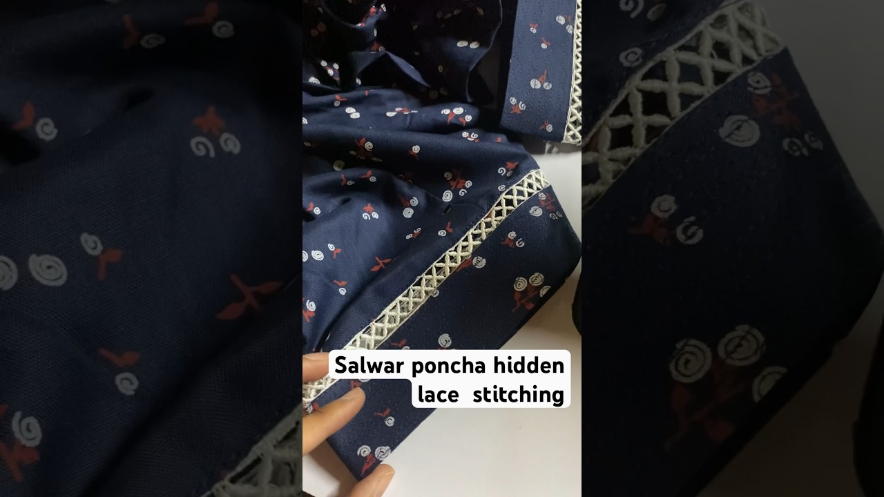 Latest poncha design with hidden lace #salwar #salwarsuit #trending #shortvideo #shorts #short