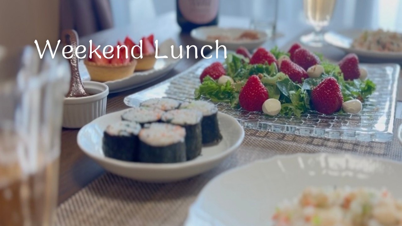 【夫婦の休日ごはん】骨に良い昼のみ献立,Strawberry Lunch ,暮らしのvlog＃３６