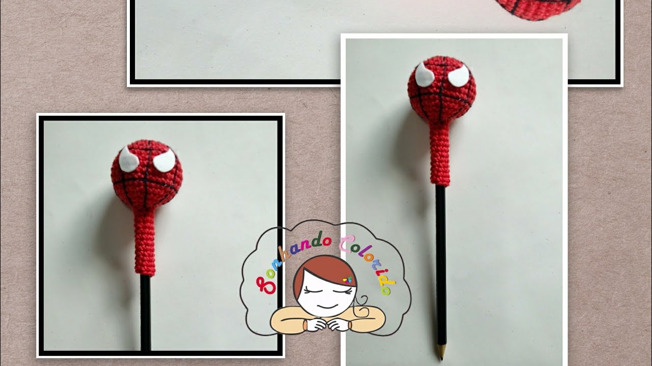 🍀Ponteira para Lápis Menino Aranha