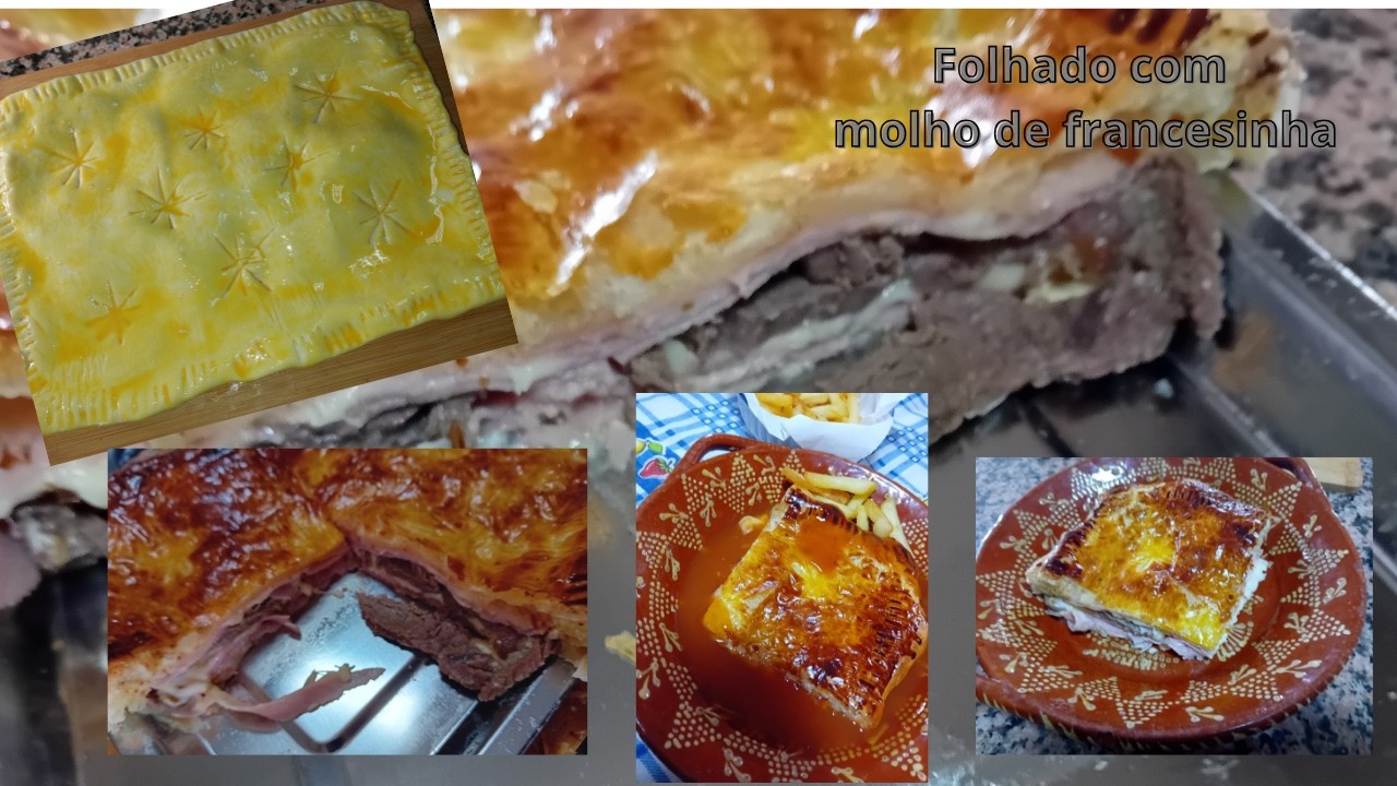 Vocês não vai acreditar como isso fica bom - Folhado misto c/carne e c/molho de  francesinha