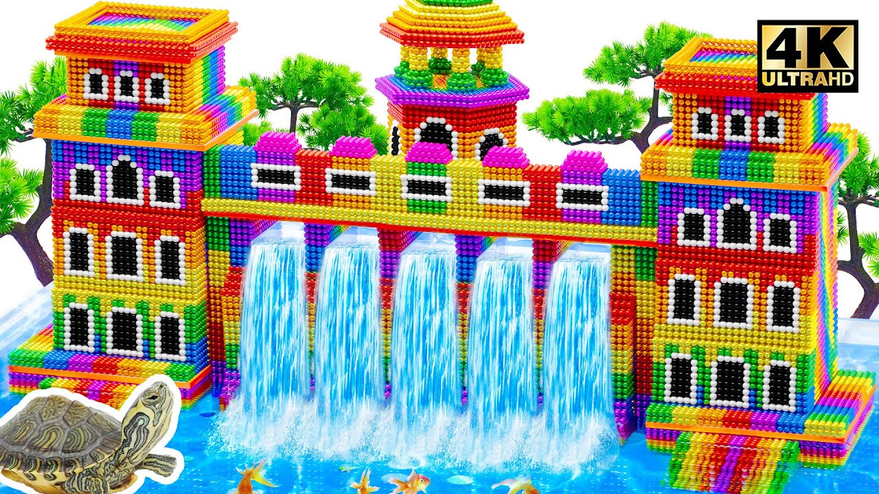 Build Most Creative Mini Dam And Aquarium Around For Hamster From Magnetic Balls | ASMR Video