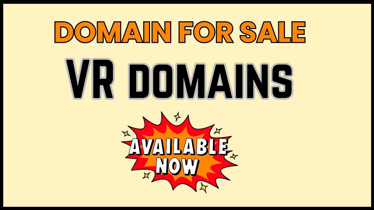 VR Related Domains For Sale [Best Strategic Investment Opportunity]