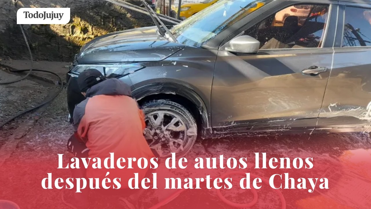 Lavaderos de autos llenos después del martes de Chaya: sin turnos y precios que superan los $20.000