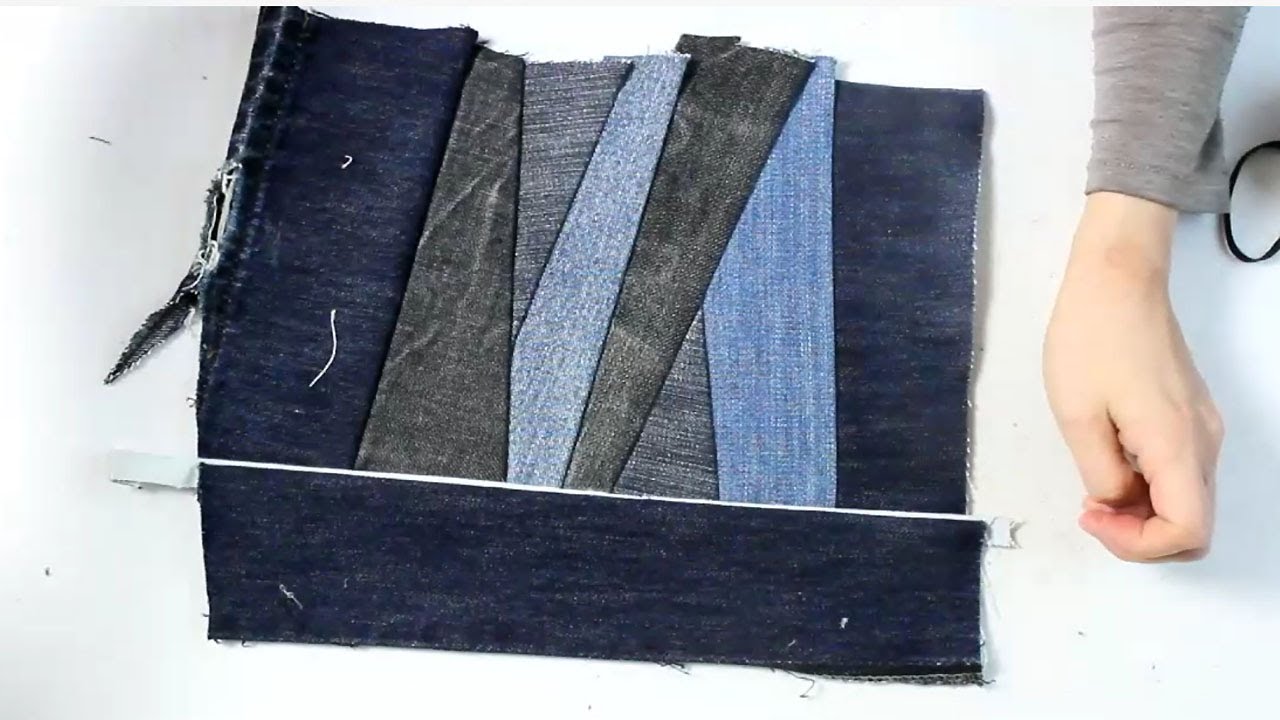 색다른 색의 조화! 청바지끼리 만남은 언제나 진리입니다.  DIY BAG SEWING TUTORIAL/jeans shoulder bag