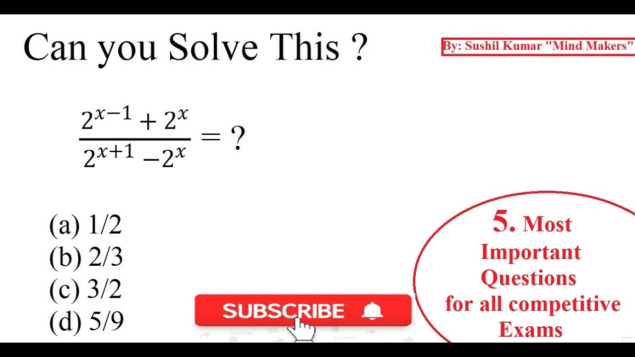 Number System with Exponents, Competitive Exam, Laws of Exponents, SSC, Class 8/9/10
