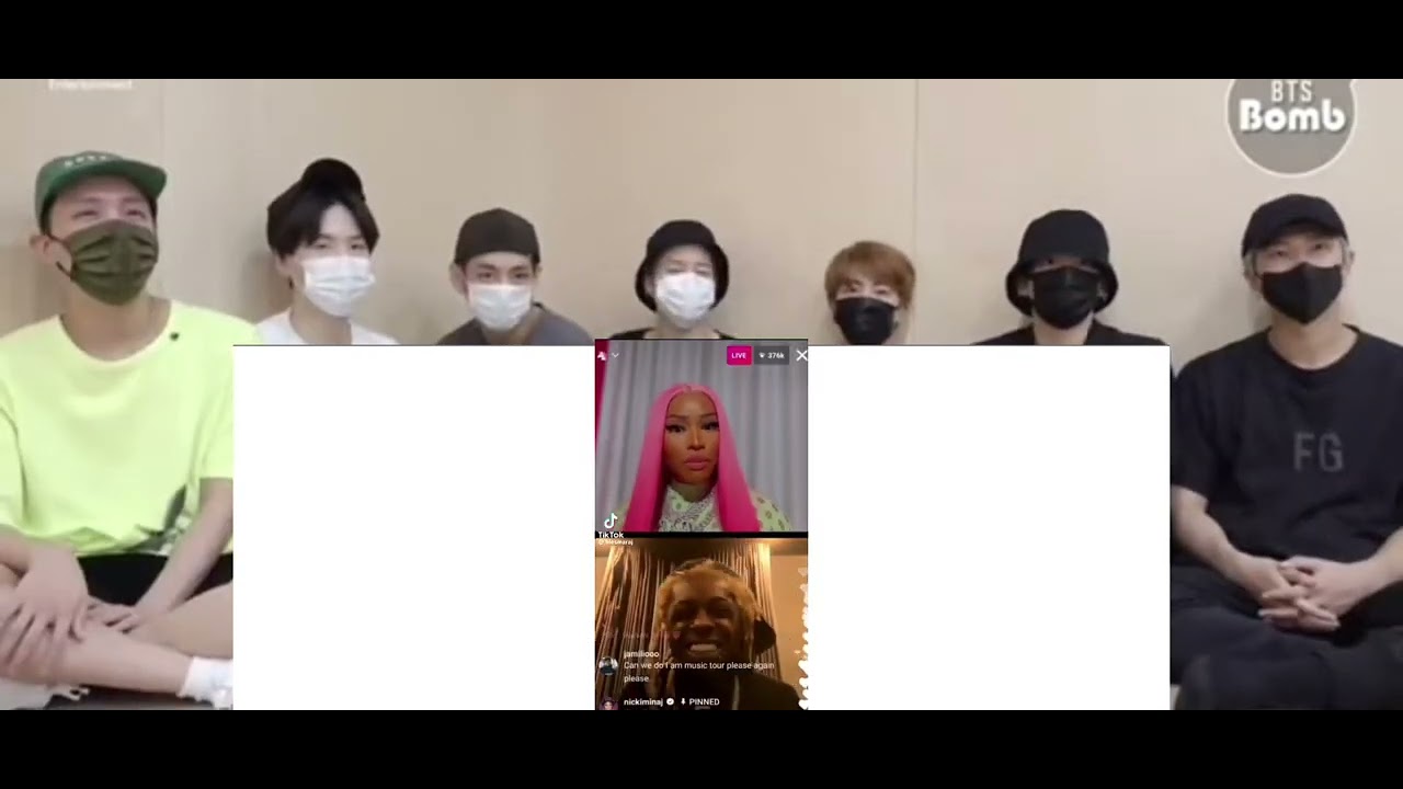 bts reaction to Nicki Minaj and Lil Wayne moments I found on Tiktok pt 4 (fake reaction)
