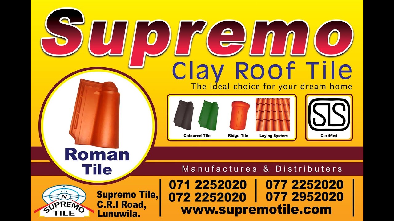 Supremo Roman Roofing Tile Sri Lanka - Company Profile.  Clay Roof Tiles in Srilanka
