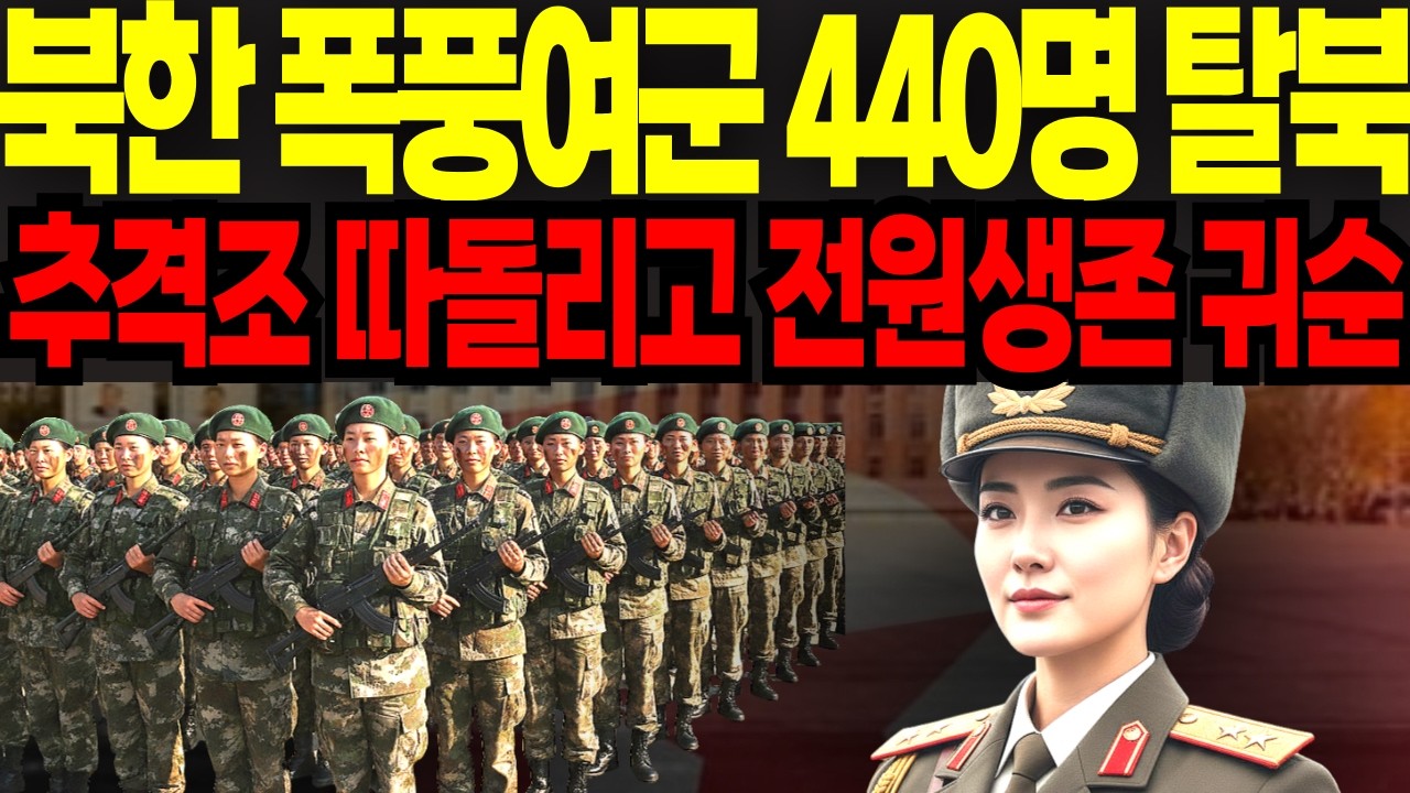 북한 여군 440명 집단탈북, 6.25이후 최대 목숨 건 탈출,남편 처형 후 손주 살리려 국군에 투항한 할머니의 눈물