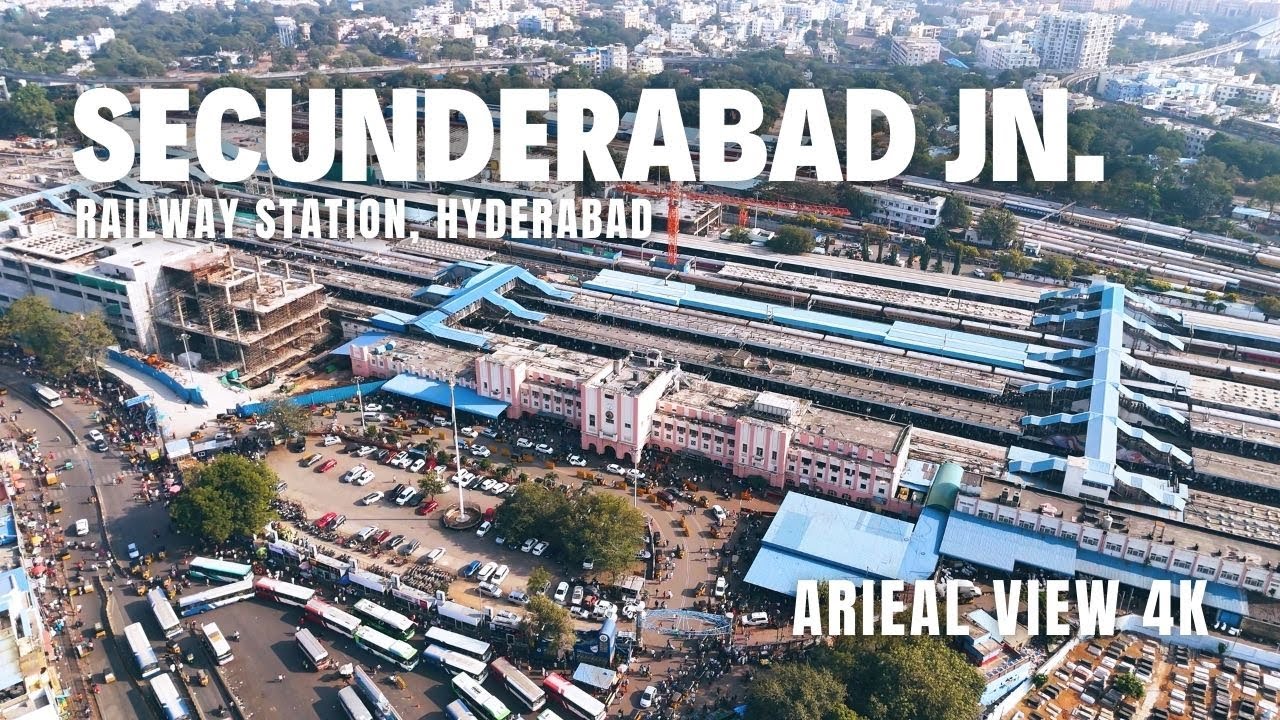 Secunderabad Jn. Railway Station | 4K Drone View |  Aerial Tour of Hyderabad's Iconic Station