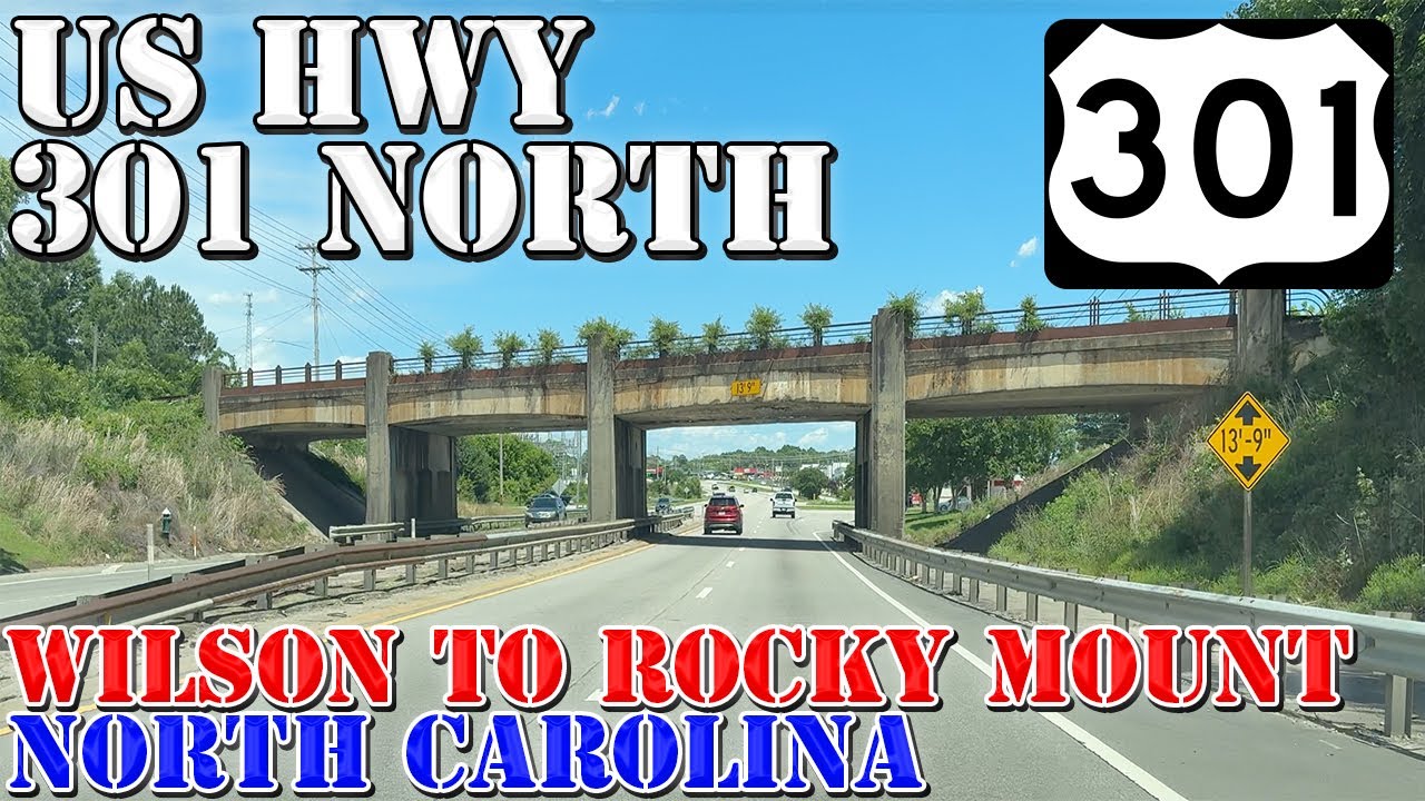 US 301 North - Wilson to Rocky Mount - North Carolina - 4K Highway Drive