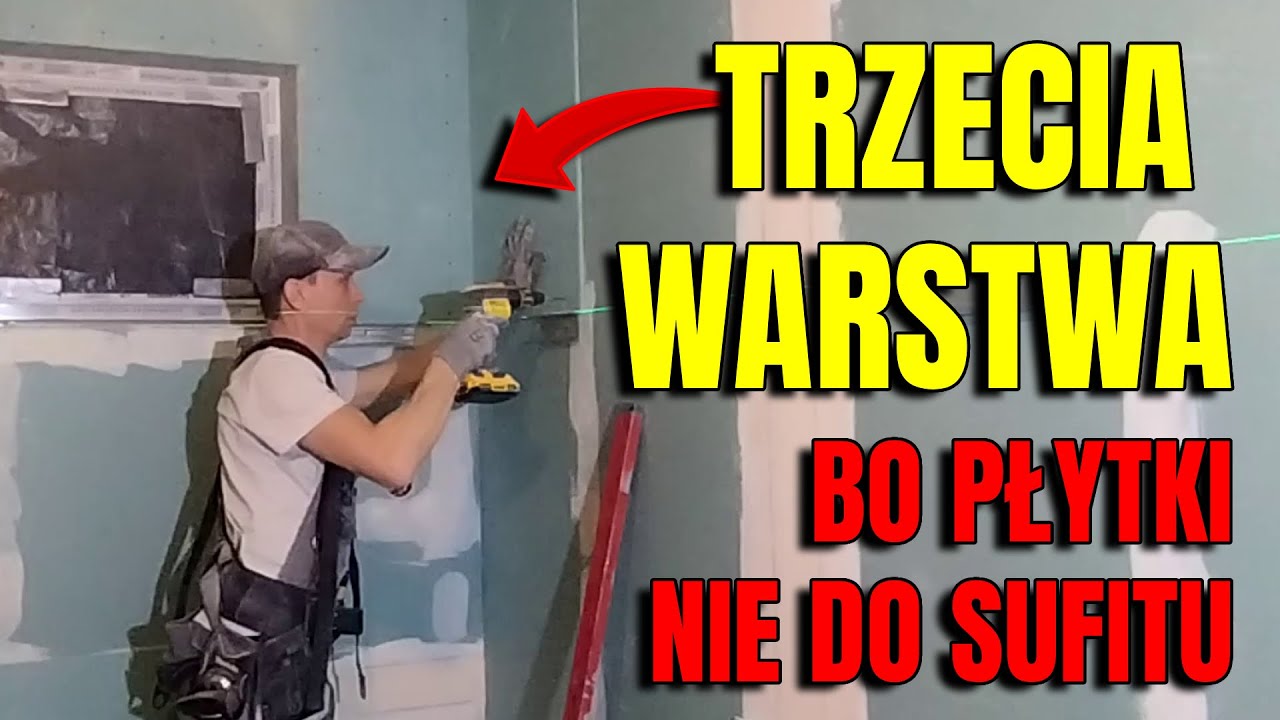 Ściana pod płytki w łazience – dlaczego dołożyłem trzecią warstwę płyty