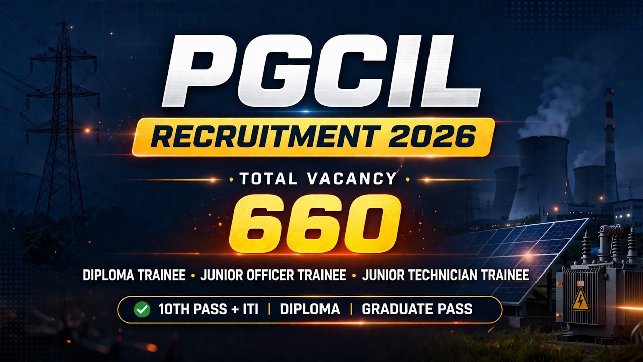 PGCIL POWERGRID Non Executive Recruitment 2026 - Apply Online for 660 Vacancies.