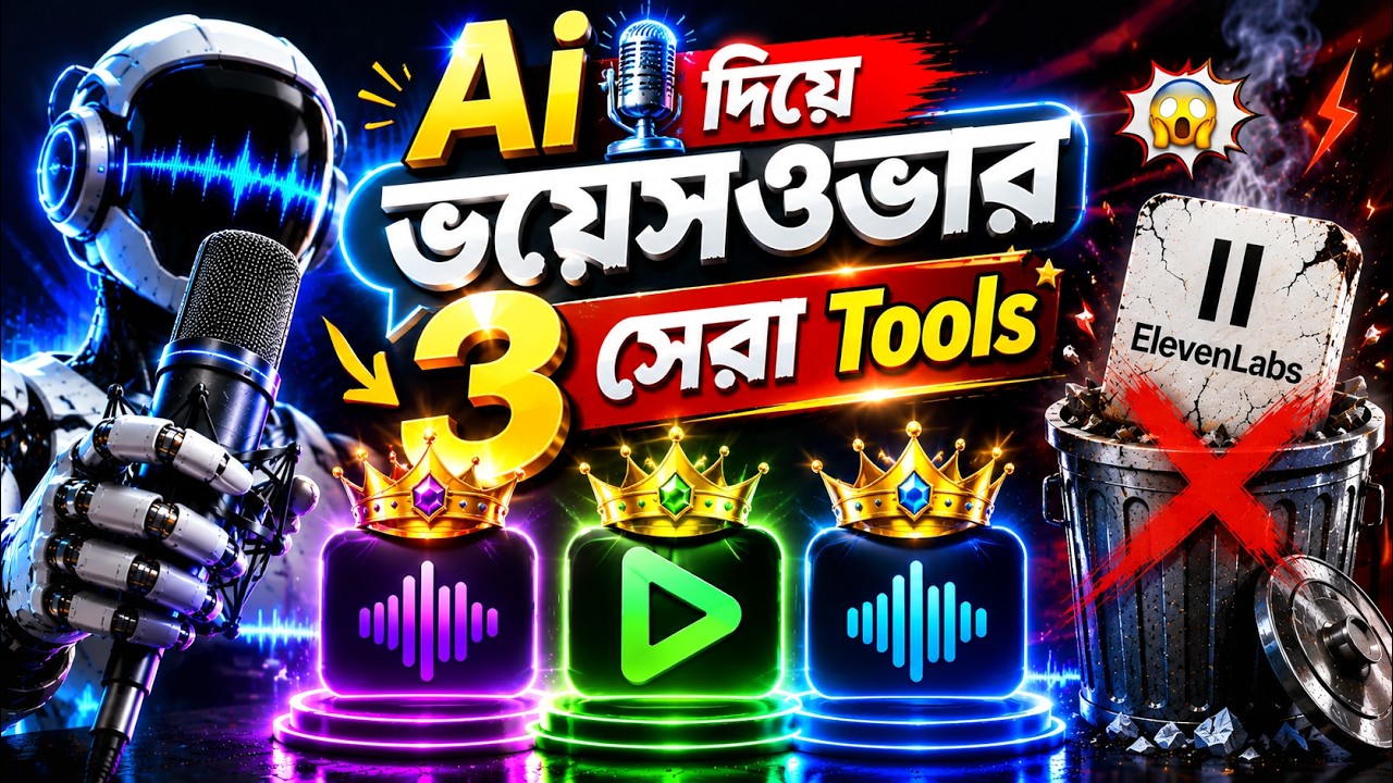 ElevenLabs এর মতো Top-3 Bangla Ai Voice Genarator Tools 2026🔥| Al Text to Speech
