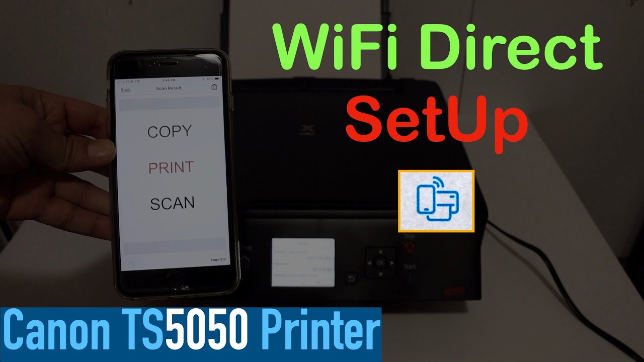 Canon Pixma TS5050 WiFi Direct SetUp, Wireless SetUp & Scanning Review !!