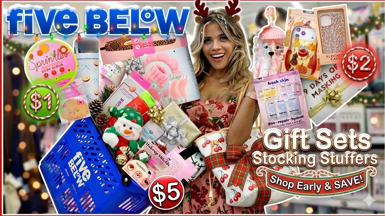 Five Below Put Christmas Out EARLY! 😱 Holiday Shopping Spree & Viral Dupes! Makeup, Skincare & MORE!