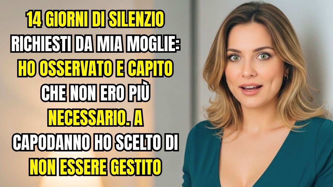 &laquo;Voglio 14 giorni di silenzio&raquo; disse mia moglie&hellip; ma la mia risposta la lasci&ograve; senza parole