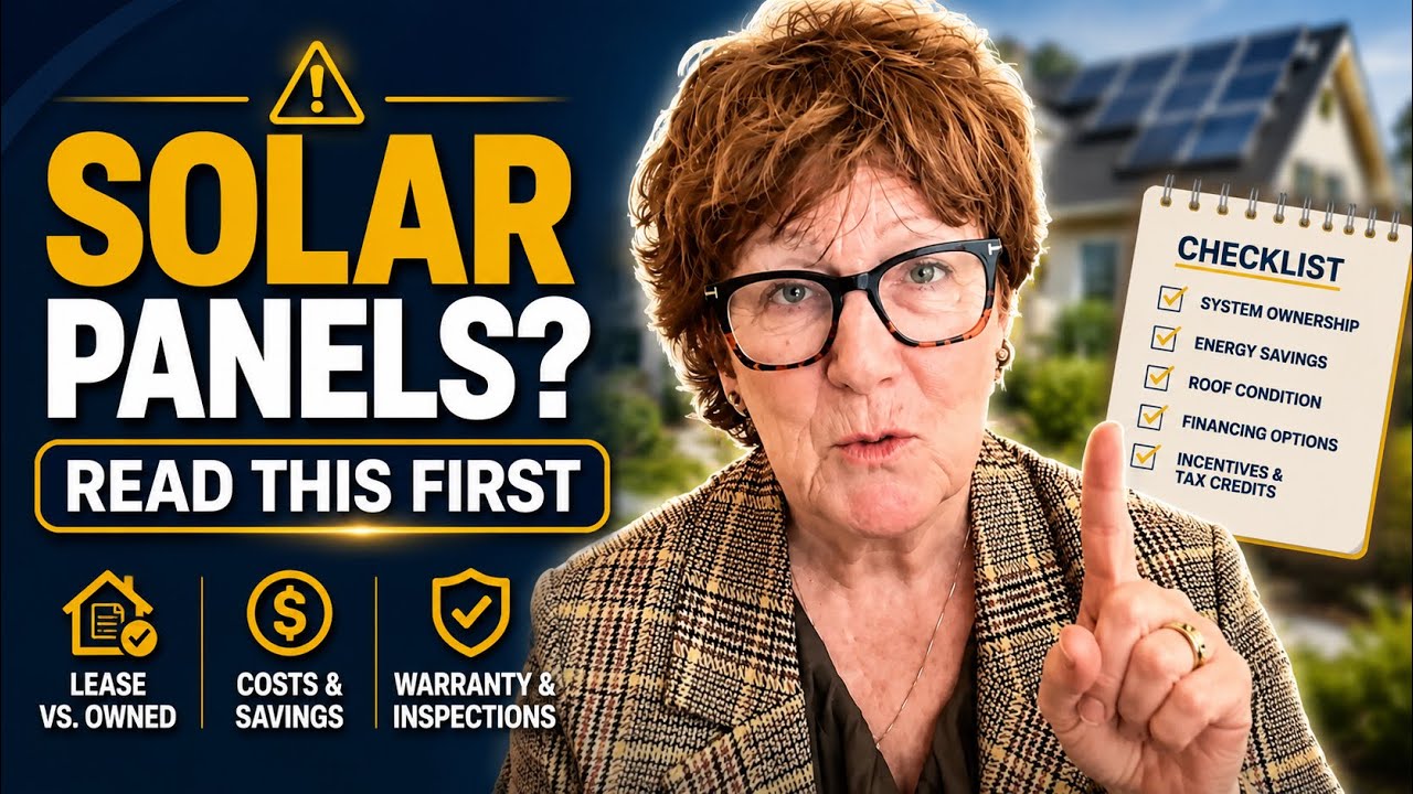 Buying a home with solar panels? Consider this first! #solar #realestate #newhomes 