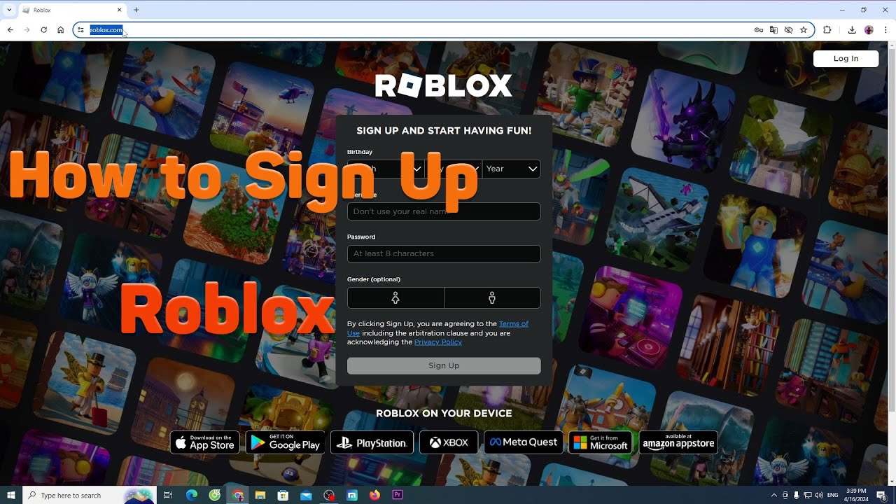 How to Sign Up Roblox on PC, Laptop | Create a Roblox account on computer
