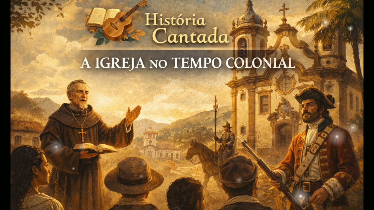 A Igreja no Tempo Colonial #HistoriaCantada #HistoriaDoBrasil #ENEM #Vestibular #Educacao #Aprender