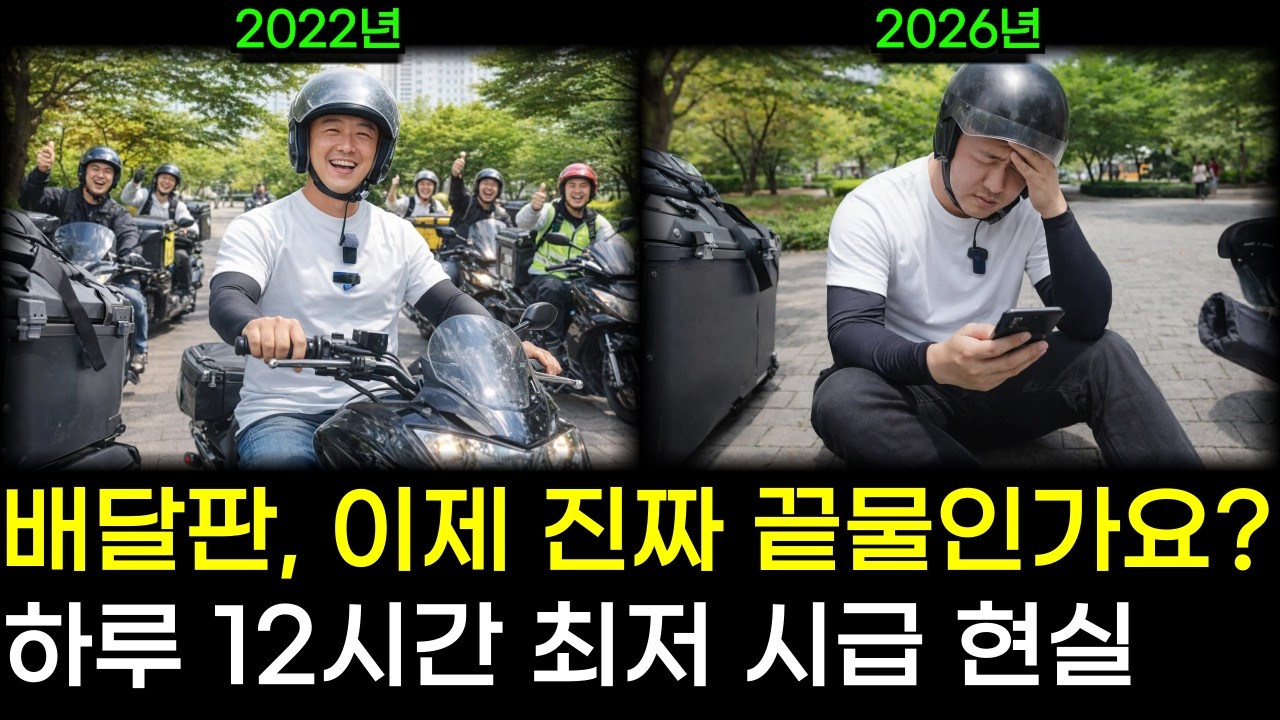 2026년 수입 30% 감소한 배달 기사들의 곡소리가 들린다