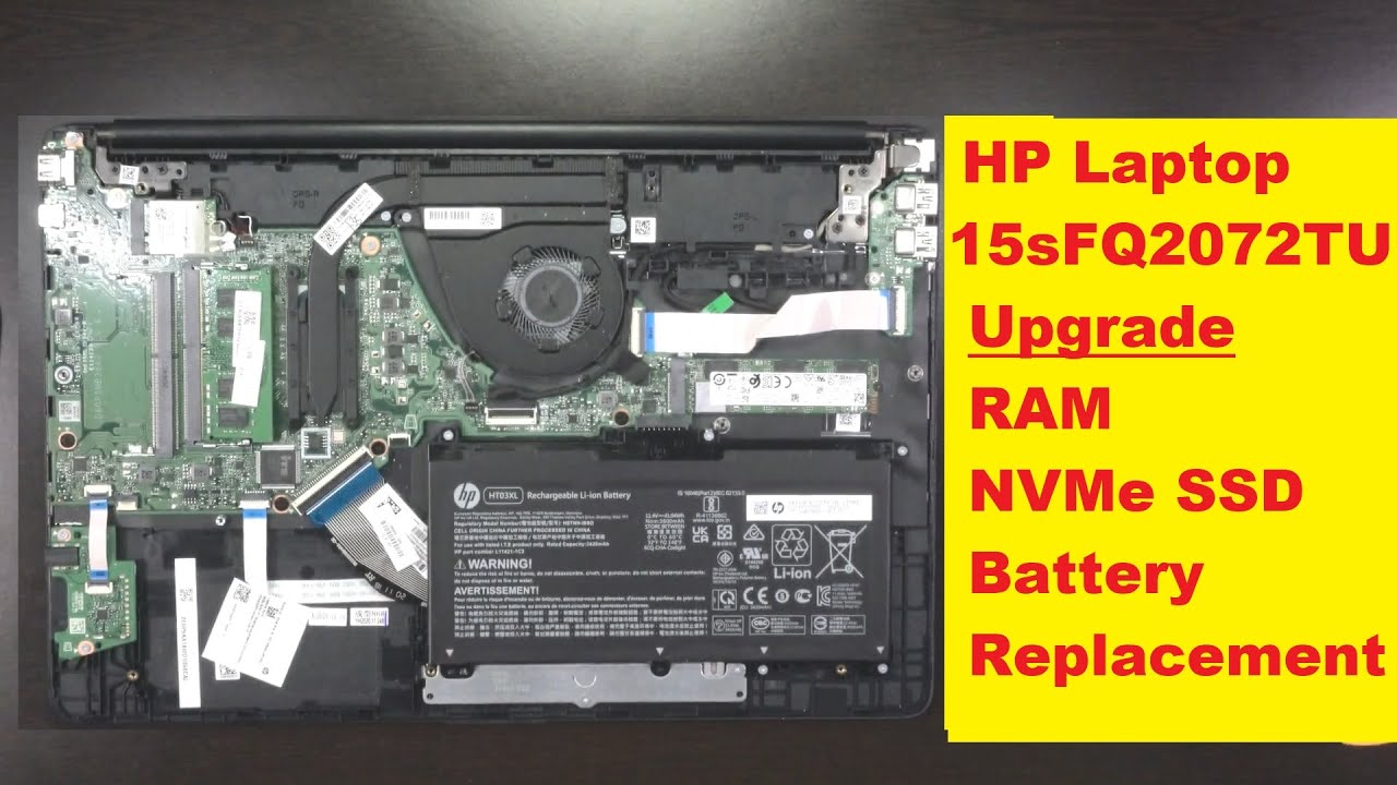 UPGRADE  RAM and NVMe SSD  HP Laptop 15-s FQ2xxx  in HINDI