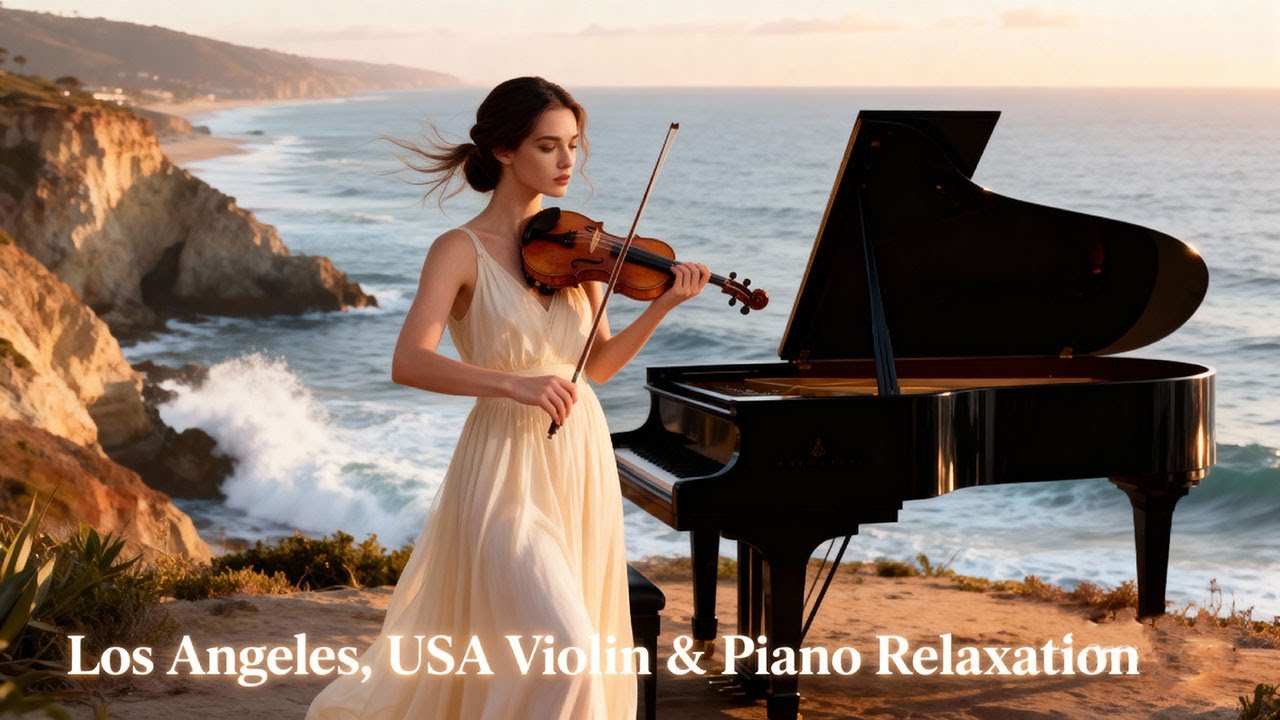 Los Angeles, USA Violin & Piano Relaxation 🌙 | 1 Hour Peaceful Classical Music for Sleep & Focus 🧘‍