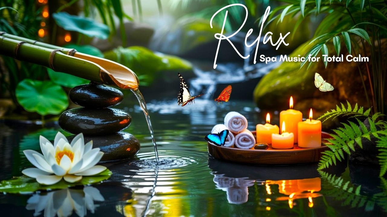 Zen Spa Music ✨ | Shizuka no Tsuki – Gentle Piano & Water Sounds for Calm Mind