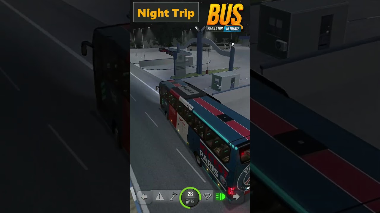 Travigo 16 SHD Night Trip 😎👌 #shortsvideo #shortsyoutube #bussimulatorultimateskin