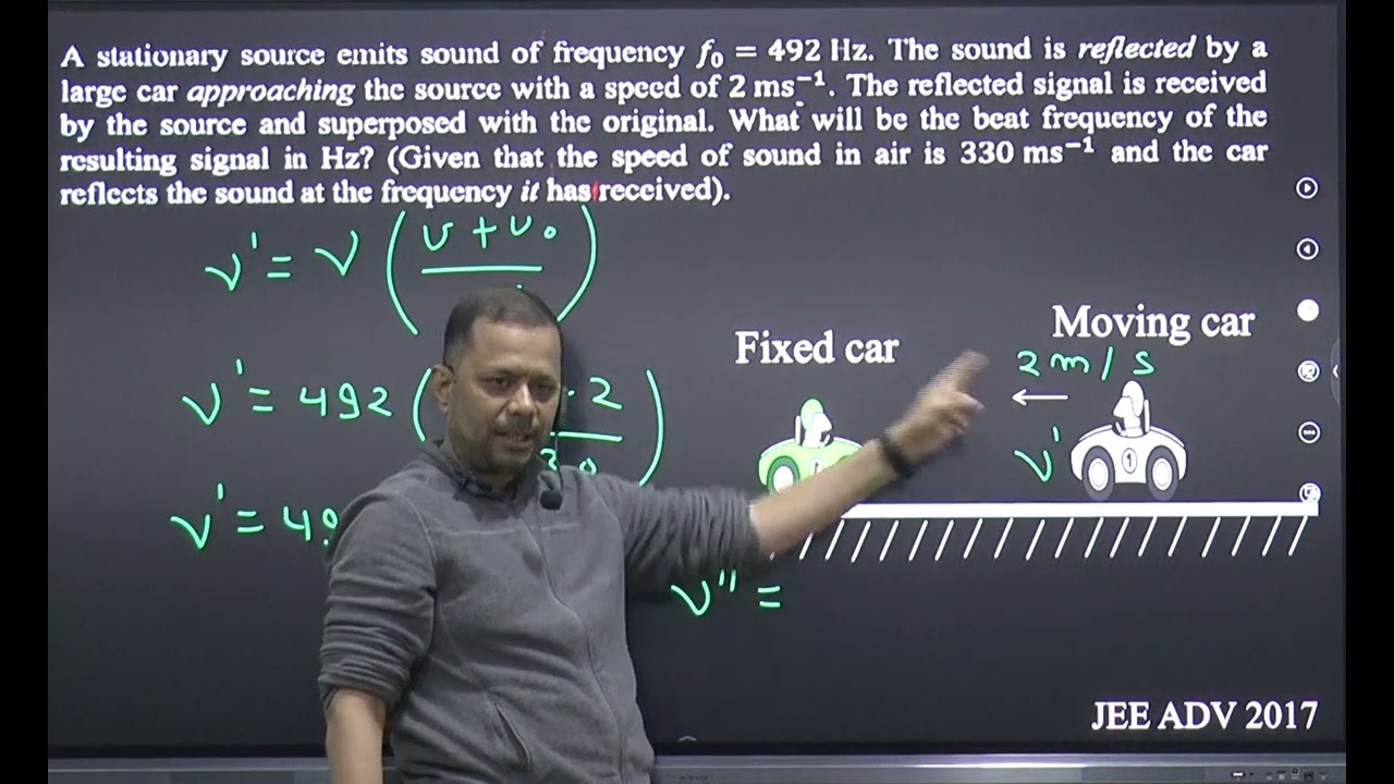 JEE ADVANCED PROBLEM ON DOPPLER EFFECT