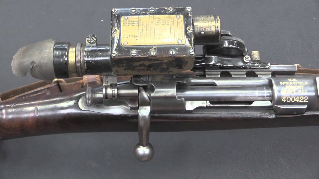 M1903 Sniper Rifle with Warner & Swasey M1913 Musket Sight